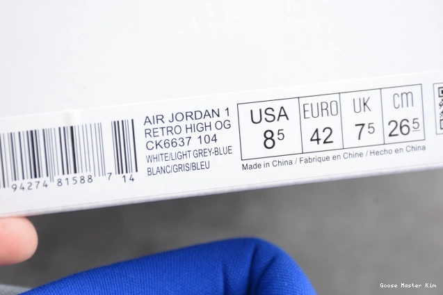 CK6637-104 Racer Air Blue Jordan 1 Zoom High White Retro 0726